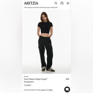 TNA cozy fleece mega wide cargo sweatpant